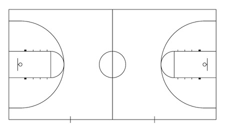 Stret basketball court. Line art. Sport background.の写真素材