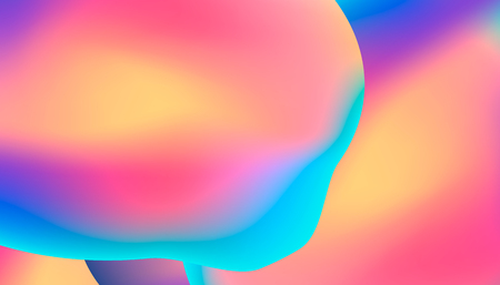 Abstract background with gradient color shapes. Liquid color cover. Holographic element.のイラスト素材