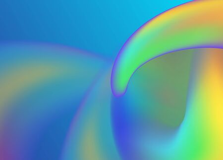 Abstract background with gradient color shapes. Liquid color cover. Holographic shape element. Vector backgroundのイラスト素材