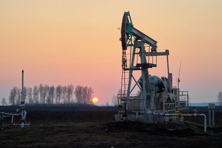 Technological oil and gas production. Production, transportation and processing of oil and gas. Production for the world's population.の写真素材