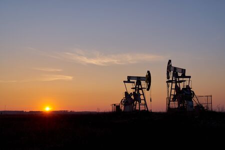 Technological oil and gas production. Production, transportation and processing of oil and gas. Production for the world's population.の写真素材