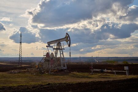 Technological oil and gas production. Production, transportation and processing of oil and gas. Production for the world's population.の写真素材