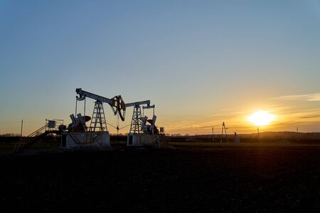 Technological oil and gas production. Production, transportation and processing of oil and gas. Production for the world's population.の写真素材
