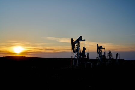 Technological oil and gas production. Production, transportation and processing of oil and gas. Production for the world's population.の写真素材