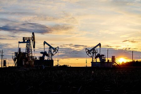 Technological oil and gas production. Production, transportation and processing of oil and gas. Production for the world's population.の写真素材