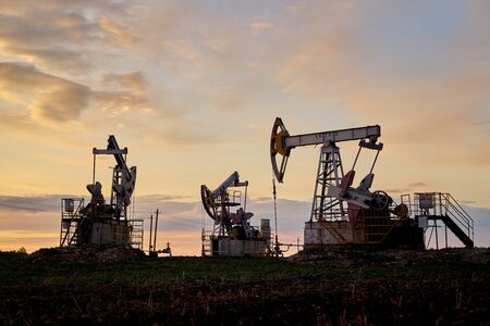 Technological oil and gas production. Production, transportation and processing of oil and gas. Production for the world's population.の写真素材