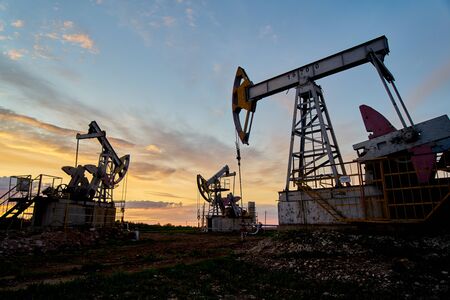Technological oil and gas production. Production, transportation and processing of oil and gas. Production for the world's population.の写真素材