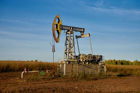 Technological oil and gas production. Production, transportation and processing of oil and gas. Production for the world's population.の写真素材