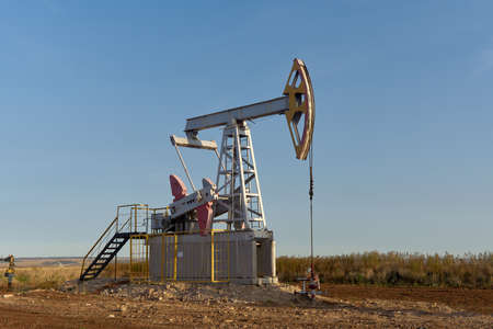 Technological oil and gas production. Production, transportation and processing of oil and gas. Production for the world's population.の写真素材