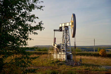Technological oil and gas production. Production, transportation and processing of oil and gas. Production for the world's population.の写真素材