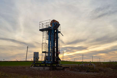 Technological oil and gas production. Production, transportation and processing of oil and gas. Production for the world's population.の写真素材
