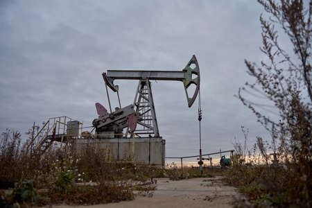 Technological oil and gas production. Production, transportation and processing of oil and gas. Production for the world's population.の写真素材