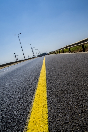 road receding into the distanceの写真素材