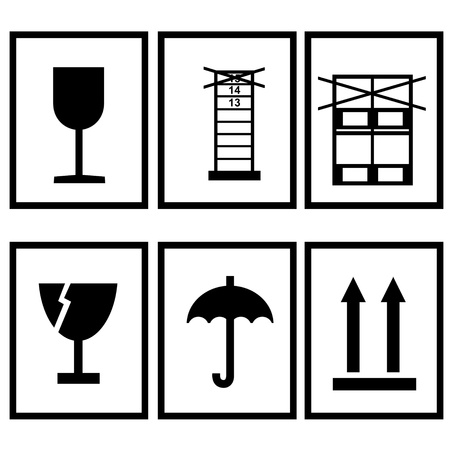 The icons on the cartonの写真素材