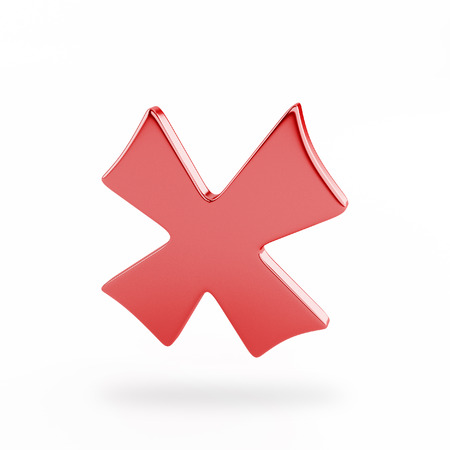 Check mark no icon on a white backgroundの写真素材