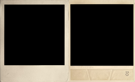 Vintage photograph. Front and rear views. Blank space for a photo.の写真素材