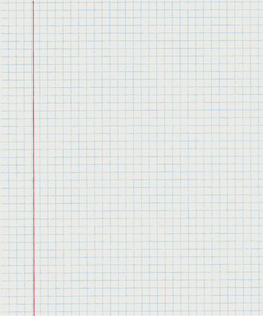 Squared paper from a notebook in mathematics. Exercise book in a cage. Vector illustration.のイラスト素材