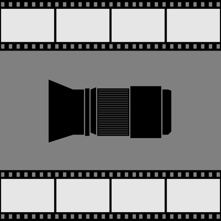 Camera lens icon. Vector illustration.のイラスト素材