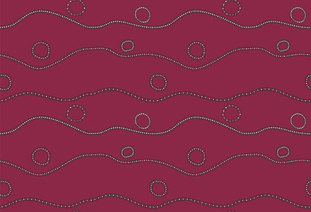 Seamless pattern with horizontal lines and circles on wine-colored backgroundのイラスト素材