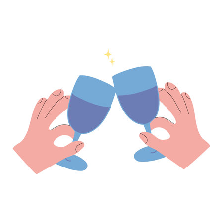 Ð¡link blue glasses modern style vector illustrationのイラスト素材