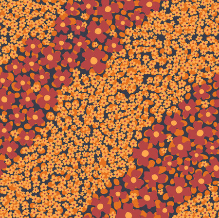 Floral seamless pattern. Striped small flowers  vector illustration.のイラスト素材