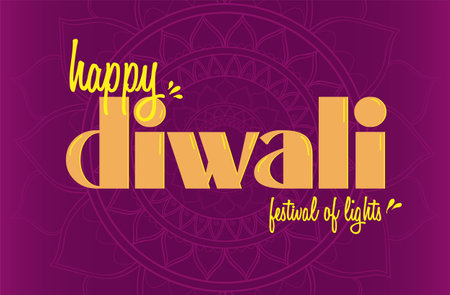 Diwali celebration greeting card, vector illustration. Festival banner designのイラスト素材