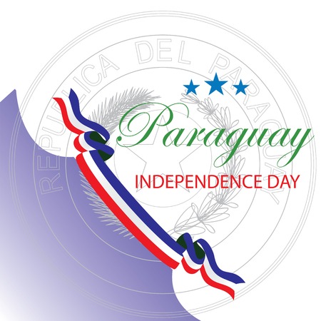 paraguay independence day logo design vectorのイラスト素材