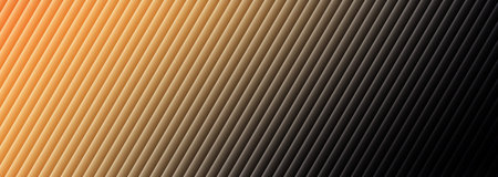 Abstract background of diagonal stripes in orange and black colors. Vector illustration