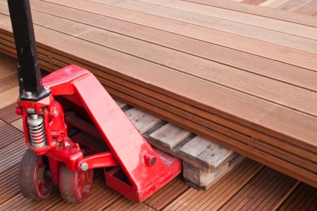 Hydraulic Hand Pallet Truck  Floorboard  Floorの写真素材