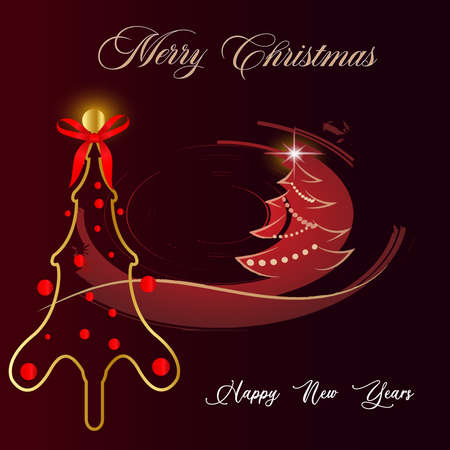 Red Christmas Background Christmas Greeting Cardのイラスト素材