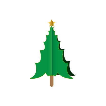 Cypress icon. Simple illustration of cypress vector icon for web. Vector isolated or white backgroundのイラスト素材