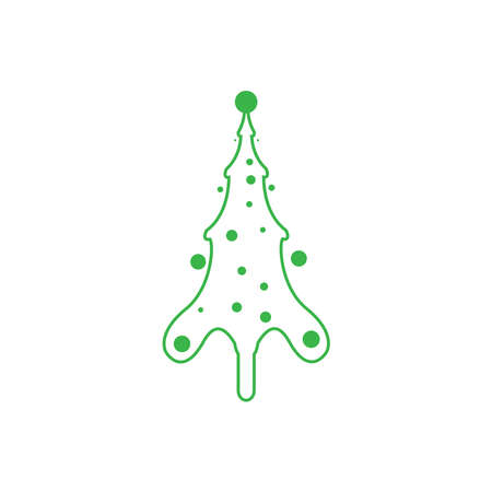 Cypress icon. Simple illustration of cypress vector icon for web. Vector isolated or white backgroundのイラスト素材