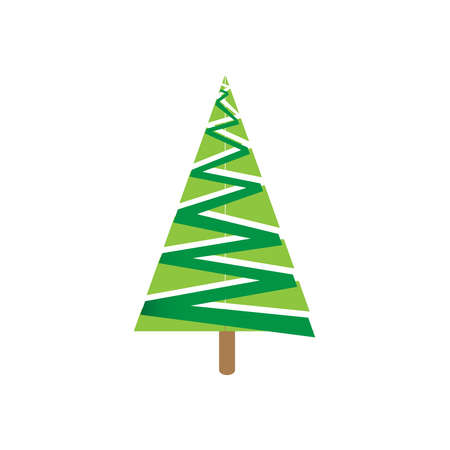 Cypress icon. Simple illustration of cypress vector icon for web. Vector isolated or white backgroundのイラスト素材