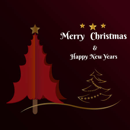 Red Christmas Background Christmas Greeting Cardのイラスト素材