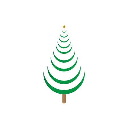 Cypress icon. Simple illustration of cypress vector icon for web. Vector isolated or white backgroundのイラスト素材