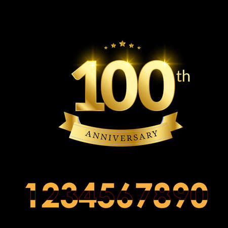 100 years design template. Anniversary vector and illustration templateのイラスト素材