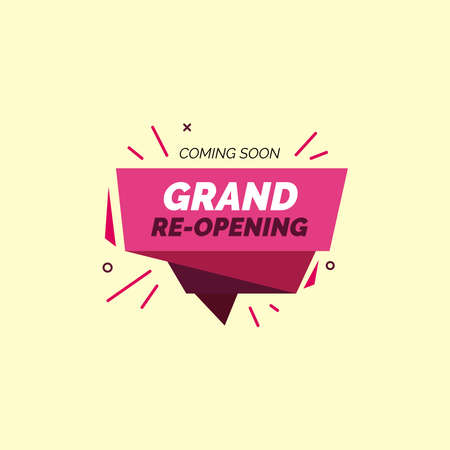 Grand opening or re-opening vector illustration, banner, backgroundのイラスト素材
