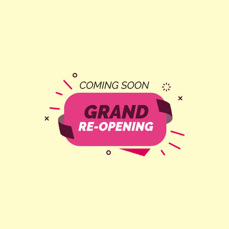 Grand opening or re-opening vector illustration, banner, backgroundのイラスト素材