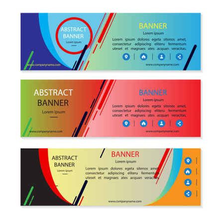 Vector abstract design banner web templateの写真素材