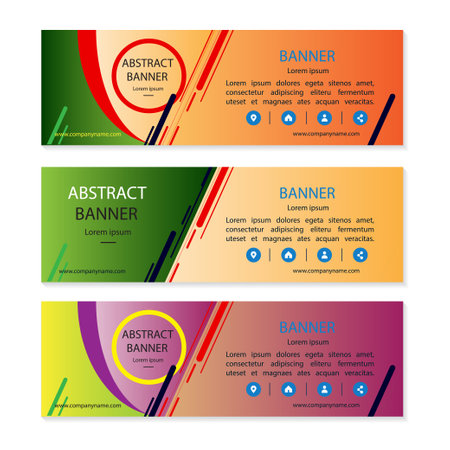 Vector abstract design banner web templateの写真素材