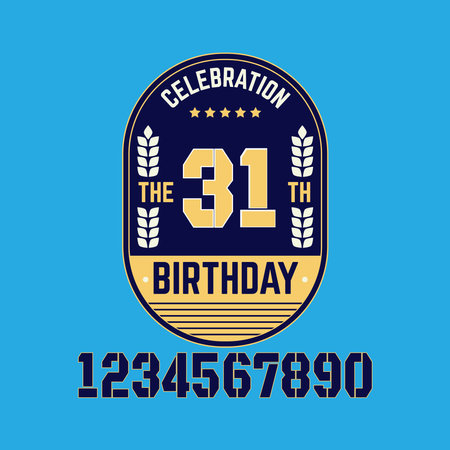 31 Year Anniversary celebration Vector Template Design Illustrationのイラスト素材