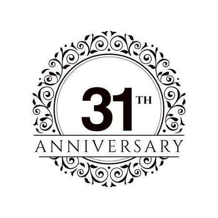 31 Year Anniversary celebration Vector Template Design Illustrationのイラスト素材