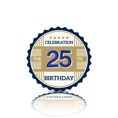 25 Year Anniversary celebration Vector Template Design Illustrationのイラスト素材