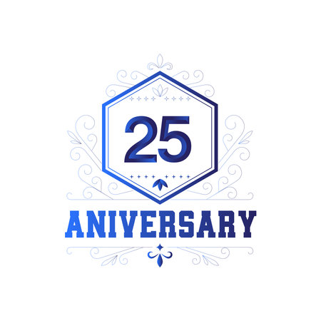 25 Year Anniversary celebration Vector Template Design Illustrationの写真素材