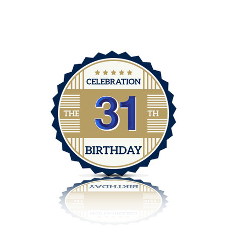 31 Year Anniversary celebration Vector Template Design Illustrationの写真素材
