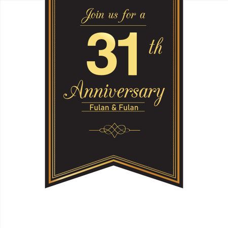 31 Year Anniversary celebration Vector Template Design Illustrationの写真素材