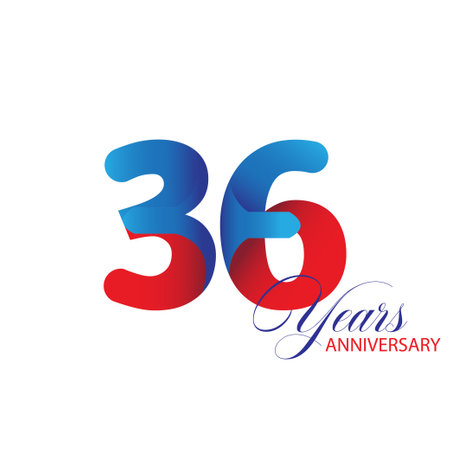 36 Year Anniversary celebration Vector Template Design Illustrationのイラスト素材