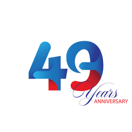 49 Year Anniversary celebration Vector Template Design Illustrationのイラスト素材