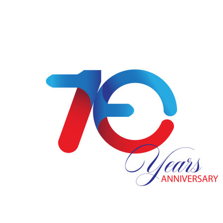 70 Year Anniversary celebration Vector Template Design Illustrationのイラスト素材