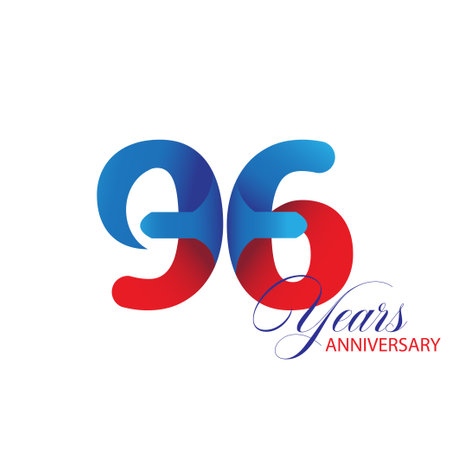 96 Year Anniversary celebration Vector Template Design Illustrationのイラスト素材